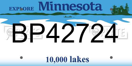 BP42724 Minnesota License Plate