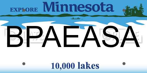 BPAEASA Minnesota License Plate