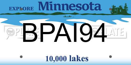 BPAI94 Minnesota License Plate