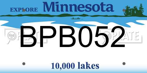 BPB052 Minnesota License Plate