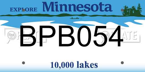 BPB054 Minnesota License Plate