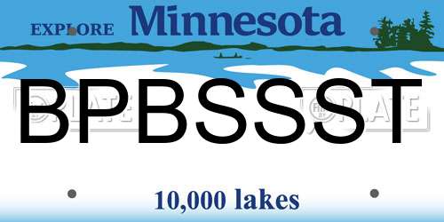 BPBSSST Minnesota License Plate