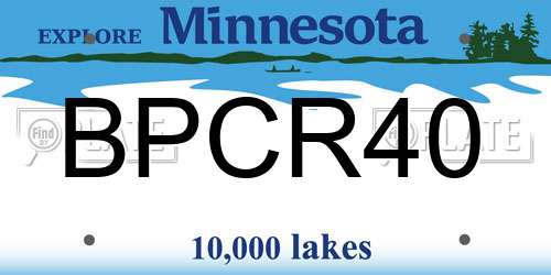 BPCR40 Minnesota License Plate