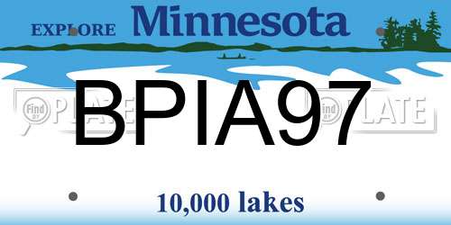 BPIA97 Minnesota License Plate