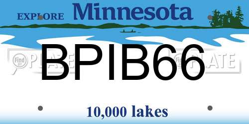 BPIB66 Minnesota License Plate