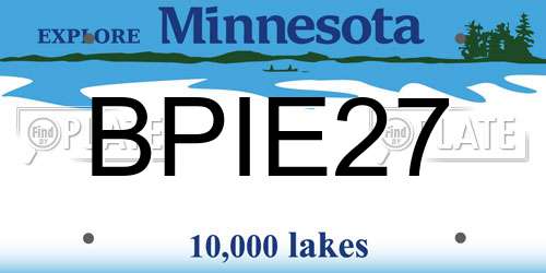 BPIE27 Minnesota License Plate
