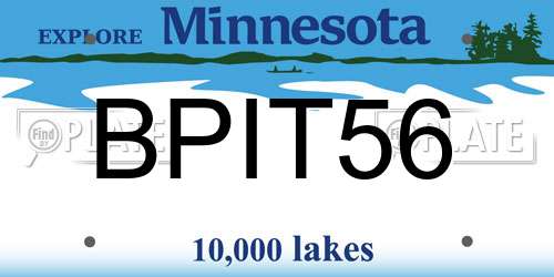 BPIT56 Minnesota License Plate