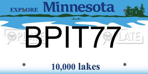 BPIT77 Minnesota License Plate
