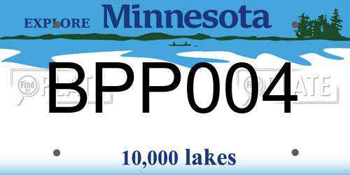 BPP004 Minnesota License Plate
