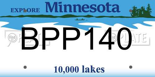 BPP140 Minnesota License Plate