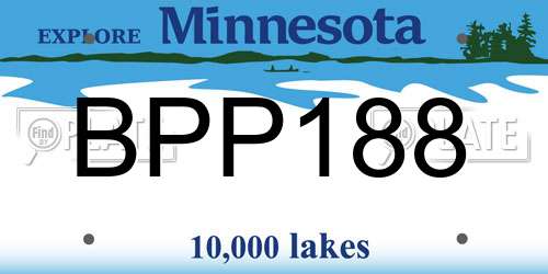 BPP188 Minnesota License Plate