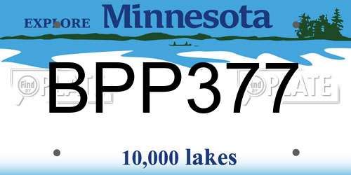 BPP377 Minnesota License Plate