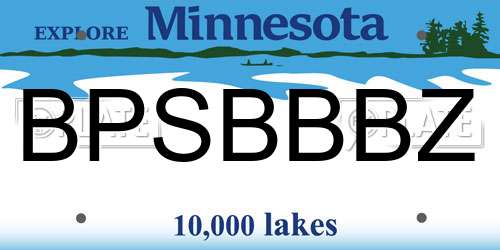 BPSBBBZ Minnesota License Plate