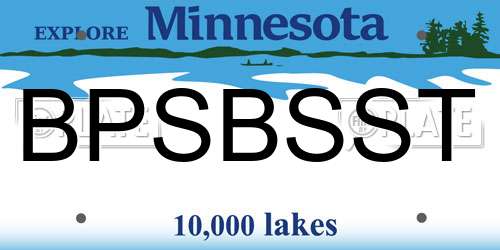 BPSBSST Minnesota License Plate