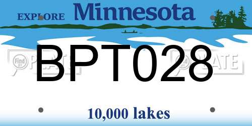 BPT028 Minnesota License Plate