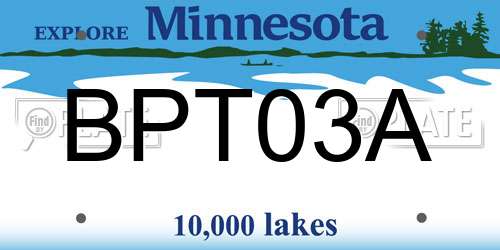 BPT03A Minnesota License Plate