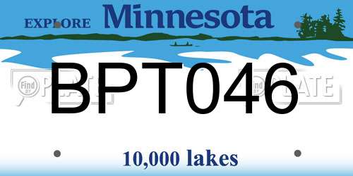 BPT046 Minnesota License Plate