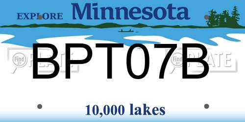 BPT07B Minnesota License Plate