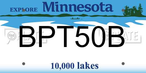 BPT50B Minnesota License Plate