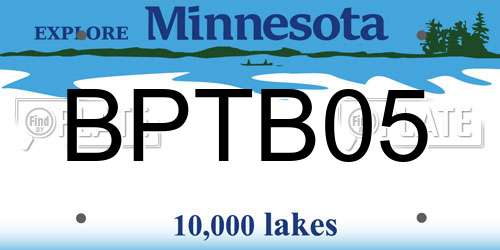 BPTB05 Minnesota License Plate