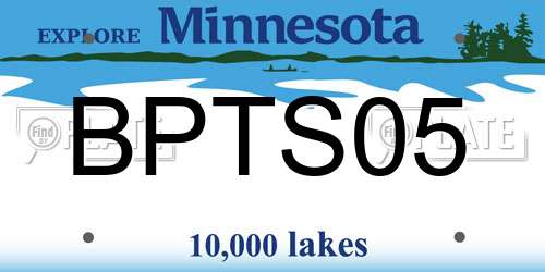 BPTS05 Minnesota License Plate