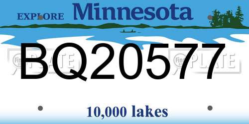 BQ20577 Minnesota License Plate