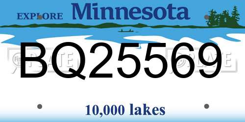BQ25569 Minnesota License Plate