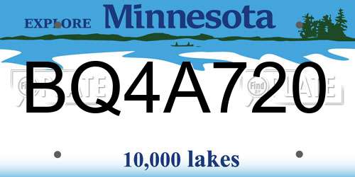 BQ4A720 Minnesota License Plate