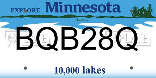 BQB28Q Minnesota License Plate