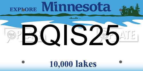 BQIS25 Minnesota License Plate