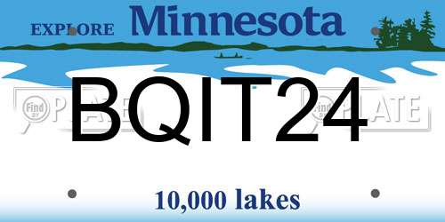 BQIT24 Minnesota License Plate