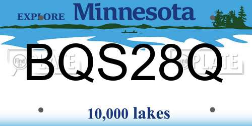 BQS28Q Minnesota License Plate