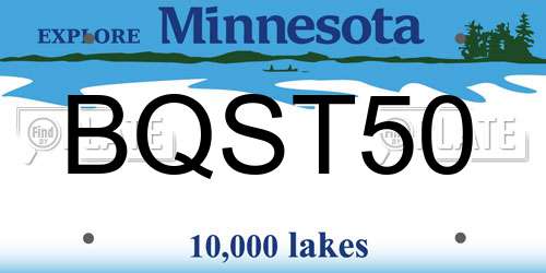 BQST50 Minnesota License Plate