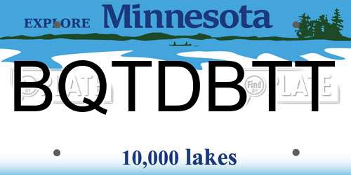 BQTDBTT Minnesota License Plate