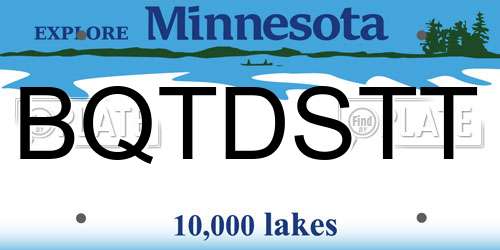 BQTDSTT Minnesota License Plate