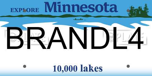 BRANDL4 Minnesota License Plate