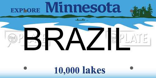 BRAZIL Minnesota License Plate
