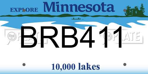 BRB411 Minnesota License Plate