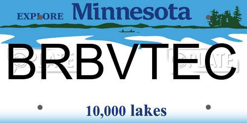 BRBVTEC Minnesota License Plate