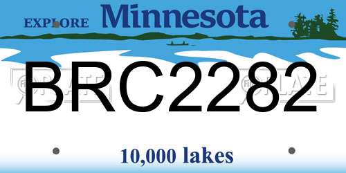 BRC2282 Minnesota License Plate