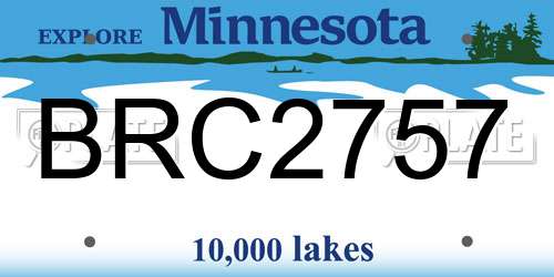BRC2757 Minnesota License Plate