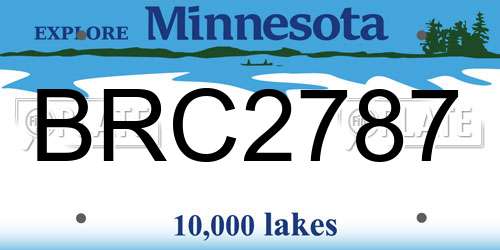 BRC2787 Minnesota License Plate