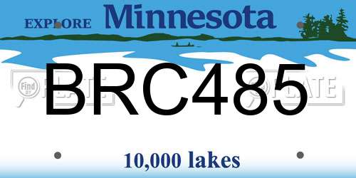 BRC485 Minnesota License Plate