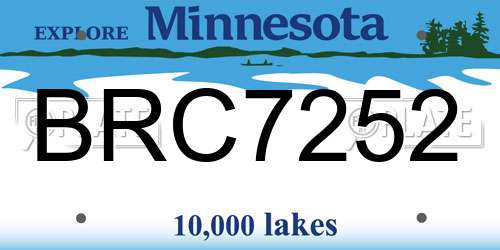 BRC7252 Minnesota License Plate
