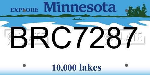 BRC7287 Minnesota License Plate
