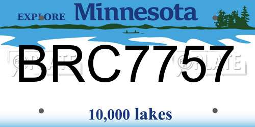 BRC7757 Minnesota License Plate