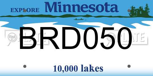 BRD050 Minnesota License Plate