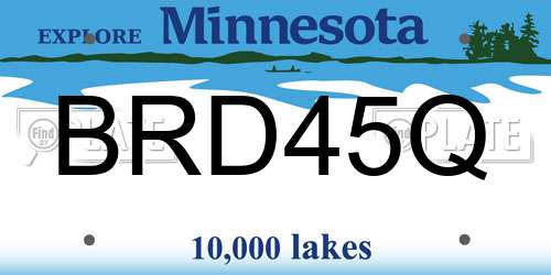 BRD45Q Minnesota License Plate