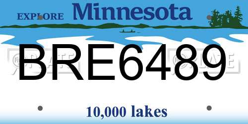 BRE6489 Minnesota License Plate
