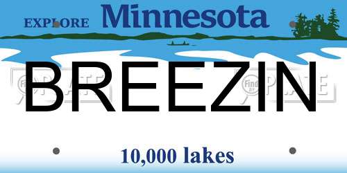 BREEZIN Minnesota License Plate